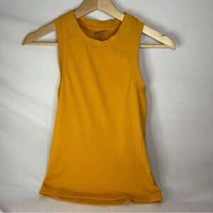 CALIA by Carrie Underwood Ribbed Mustard Yellow Sleeveless Top